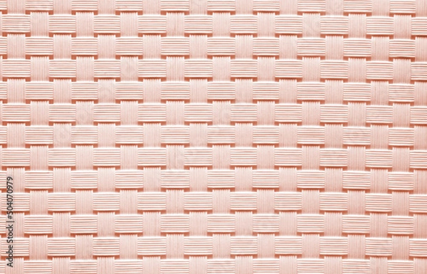 Fototapeta White wicker pattern, rough textile texture of wicker type