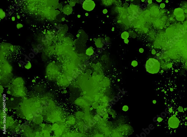 Obraz 緑色の液体が飛び散る壁紙