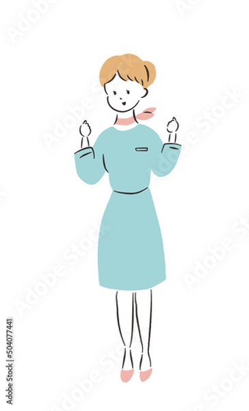 Obraz ビジネスウーマン　応援