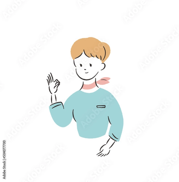 Obraz ビジネスウーマン上半身　OK