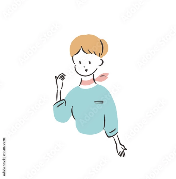 Obraz ビジネスウーマン上半身　気づき