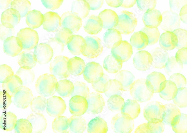 Obraz 水玉　水彩　背景