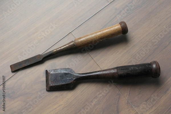 Fototapeta 大工道具、のみ