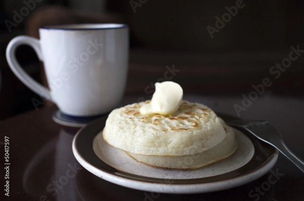 Fototapeta tea and crumpets