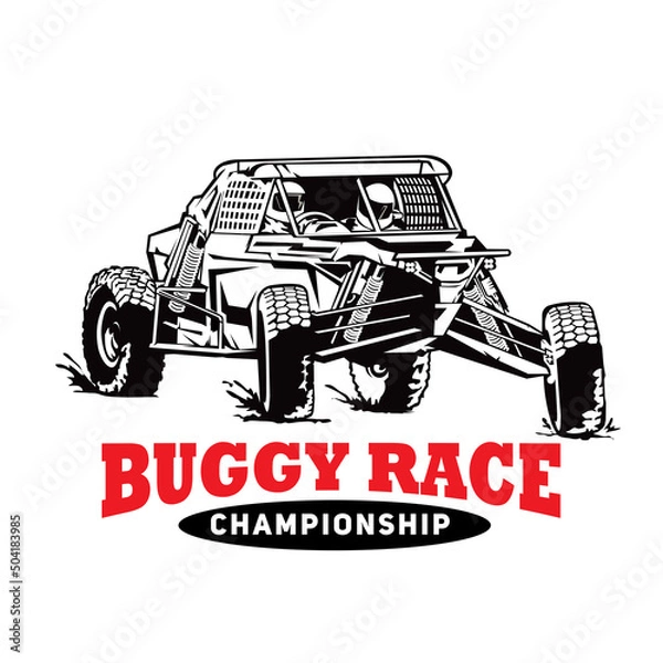 Obraz Buggy Extreme Sport, good for competition, tshirt design team  and racing club logo 