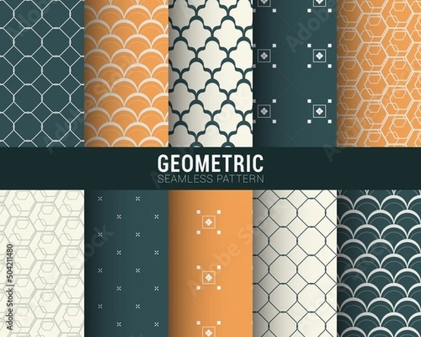 Fototapeta Geometric seamless pattern vector suitable for multiple purpose