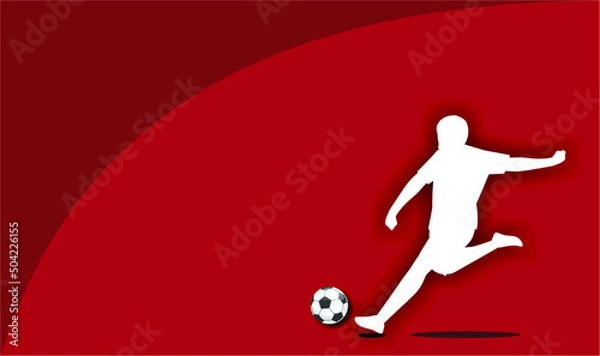 Fototapeta football player kicks the ball, soccer