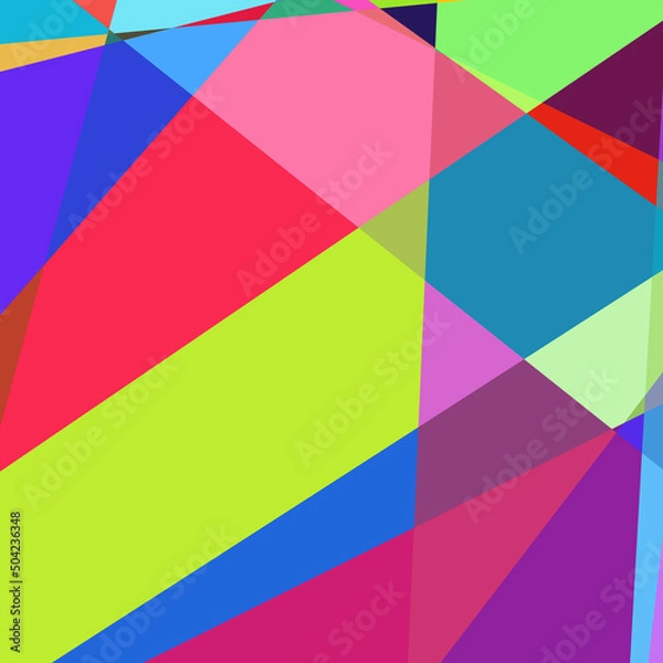 Fototapeta Geometric abstraction generative art background art illustration
