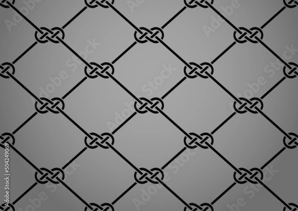 Fototapeta The geometric pattern with lines. Seamless vector background. Black and gray texture. Graphic modern pattern. Simple lattice graphic design