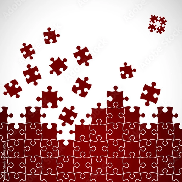 Fototapeta Puzzle pieces vector design