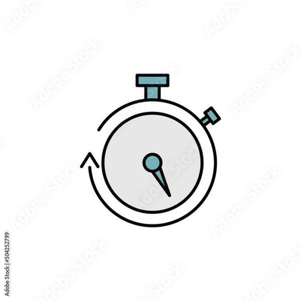 Fototapeta delivery time line illustration icon. Signs and symbols can be used for web, logo, mobile app, UI, UX