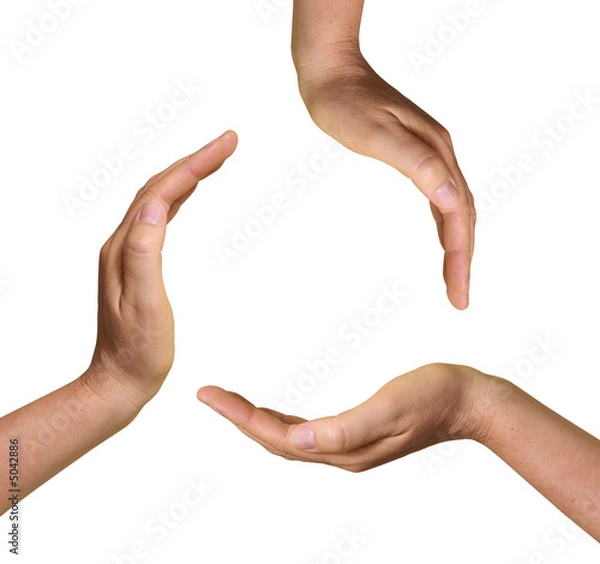 Obraz Recykling symbol na białym tle