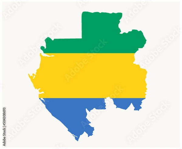 Obraz Gabon Flag National Africa Emblem Map Icon Vector Illustration Abstract Design Element