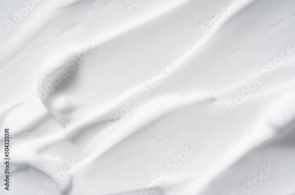 Fototapeta Foam bubble from soap or shampoo washing on top view.