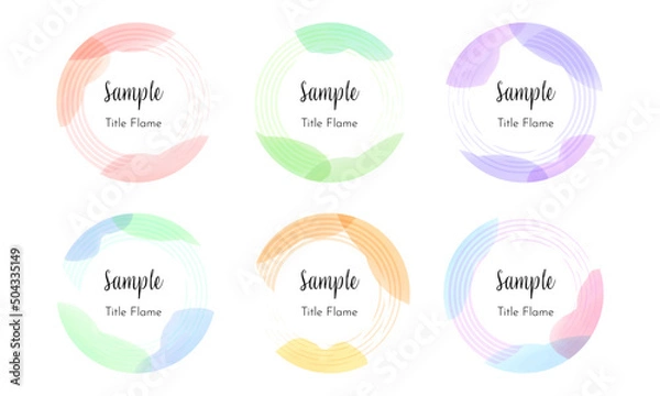 Obraz 綺麗な水彩　円フレームセット