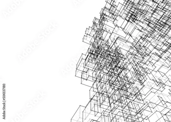 Obraz abstract geometric shape architectural background