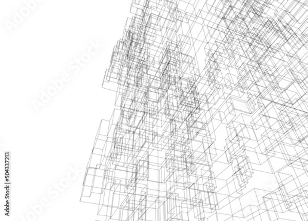 Obraz abstract geometric shape architectural background