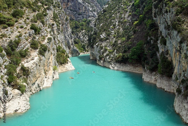 Obraz The Verdon Gorge (French: Les Gorges du Verdon), a river canyon located in the Provence-Alpes-Côte d'Azur region of Southeastern France.