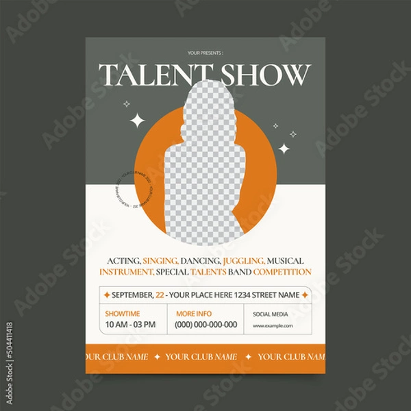 Obraz Talent Show Flyer Template