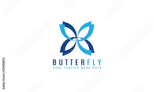 Fototapeta Abstract beauty butterfly logo design template