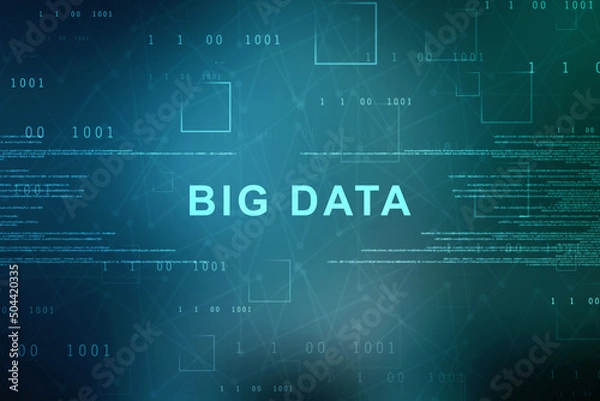 Fototapeta 2d illustration abstract Big data 

