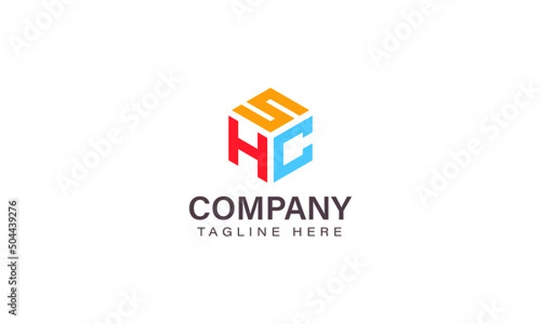 Fototapeta Letter SHC Logo, Three Letter Logo, Alphabet S H C Hexagon Shape Vector Icon Template