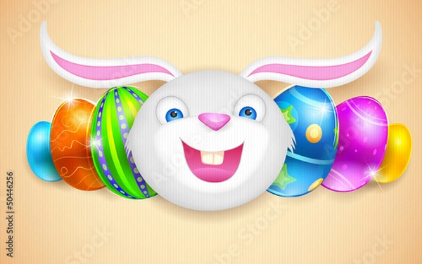 Fototapeta Happy Bunny with Easter Egg