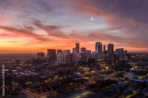 Obraz Aerial View of Downtown Denver, Colorado
