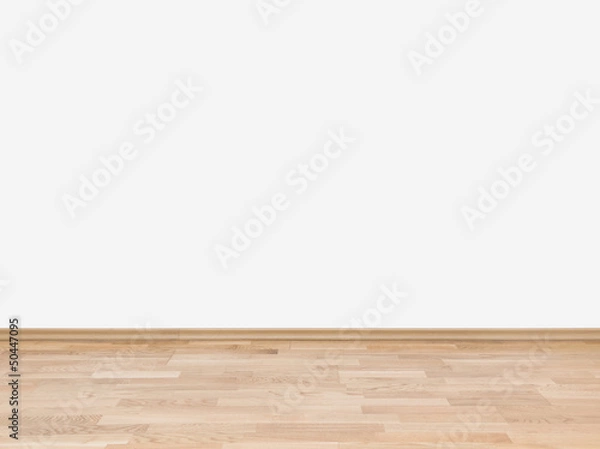 Obraz Empty white wall with wooden floor