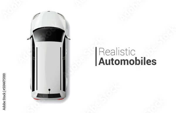 Fototapeta Best Realistic Auto Car from top look