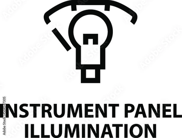 Obraz Vector isolated car dashboard icon with description