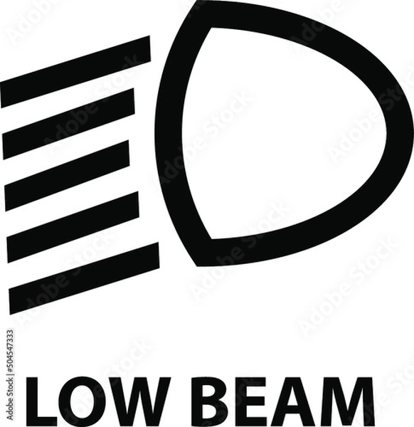 Obraz Vector isolated car dashboard icon with description