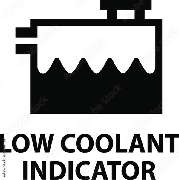 Obraz Vector isolated car dashboard icon with description