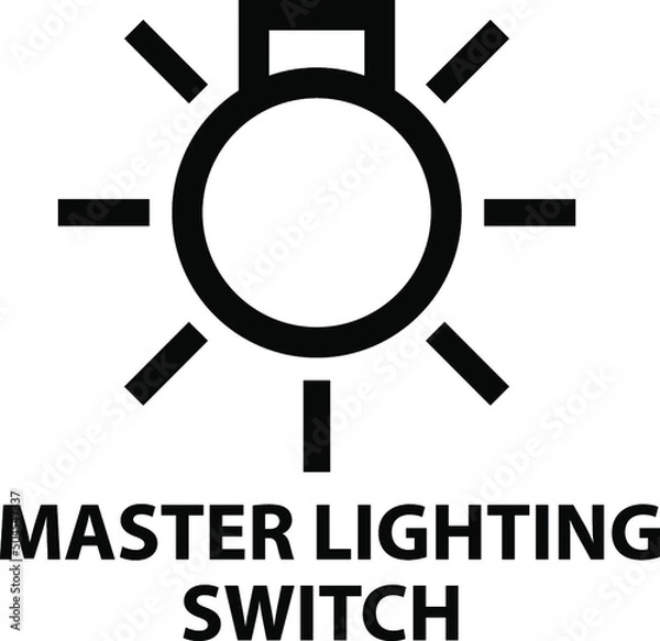 Obraz Vector isolated car dashboard icon with description