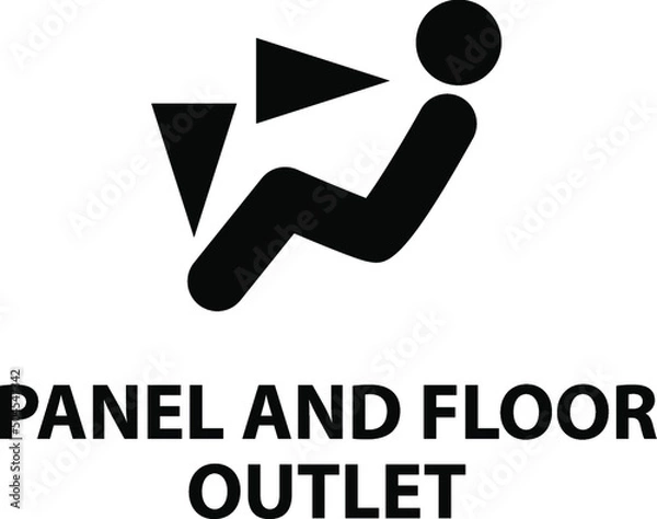 Obraz Vector isolated car dashboard icon with description