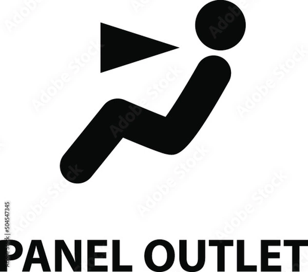 Obraz Vector isolated car dashboard icon with description