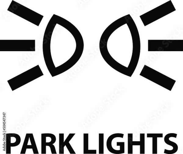 Obraz Vector isolated car dashboard icon with description