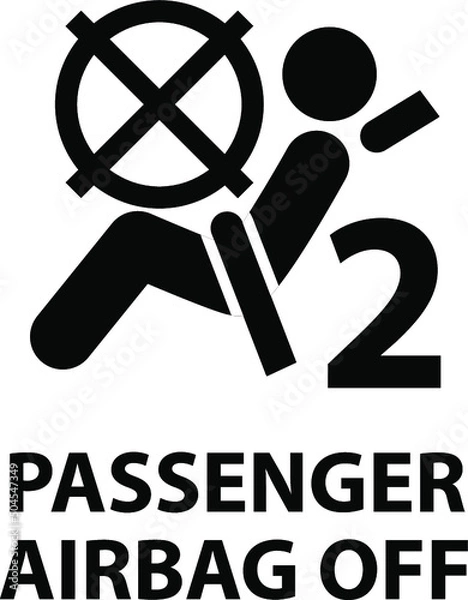 Obraz Vector isolated car dashboard icon with description