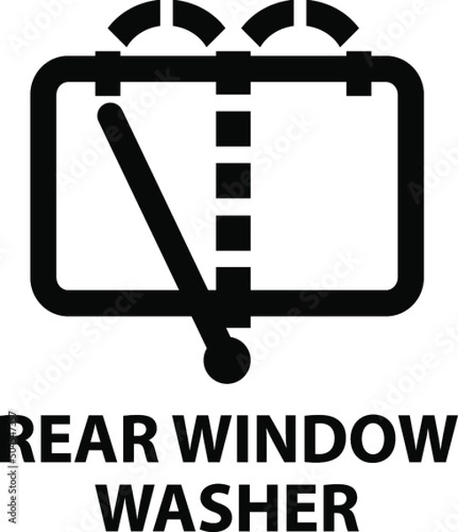 Obraz Vector isolated car dashboard icon with description