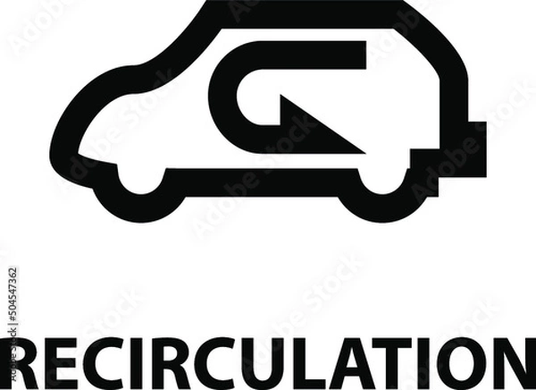 Obraz Vector isolated car dashboard icon with description