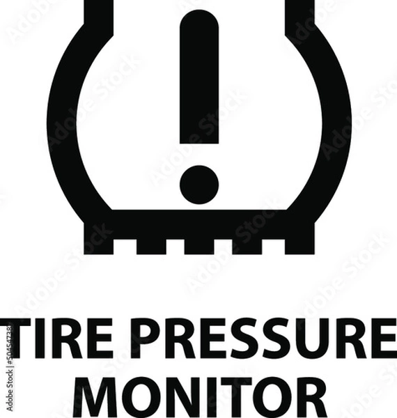 Obraz Vector isolated car dashboard icon with description