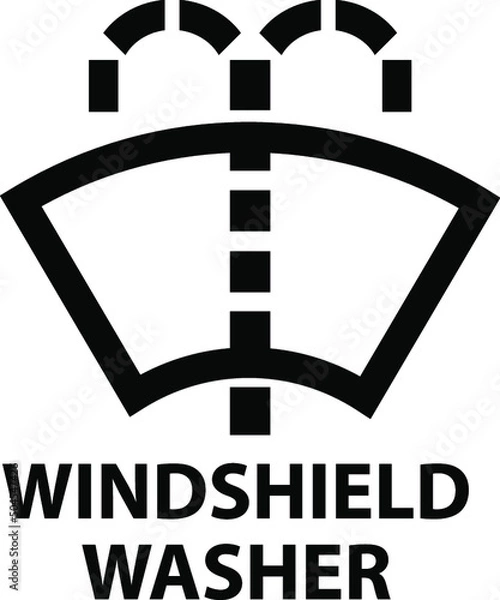 Obraz Vector isolated car dashboard icon with description