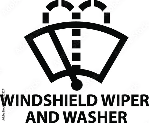 Obraz Vector isolated car dashboard icon with description