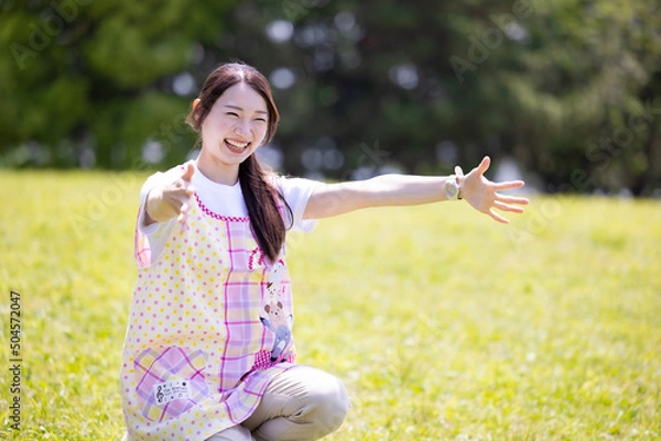 Obraz 日本人女性の保育士さん