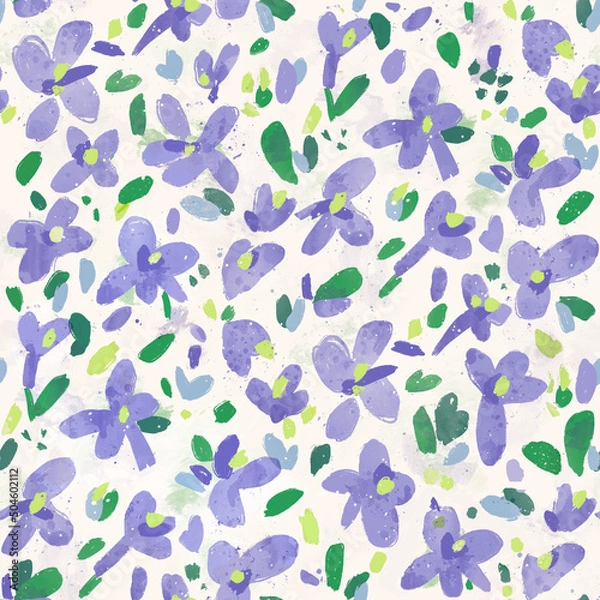 Obraz Spring purple and green violet garden pattern