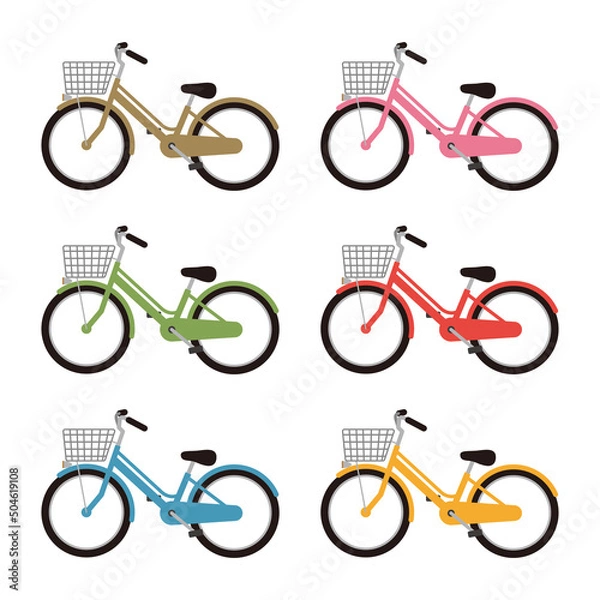 Fototapeta いろいろな色の自転車