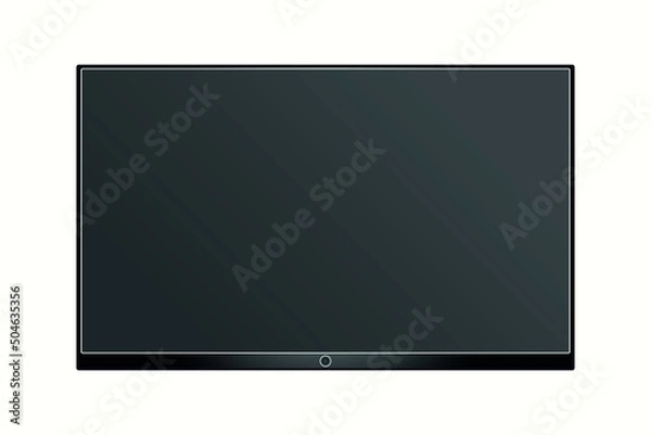 Obraz gray color tv mockup on light background