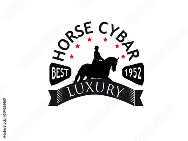 Obraz Horse And Rider vector part and Vector Illustration Horse Riders. Horse Race Logo Images .EPS