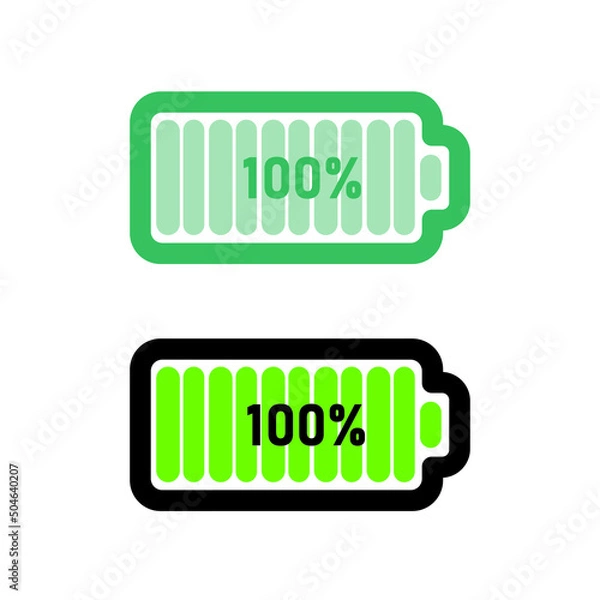 Fototapeta Symbol battery full,Symbol battery green color,Symbol battery isolate