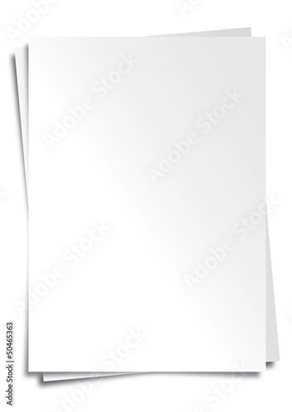 Obraz A4 white paper vector